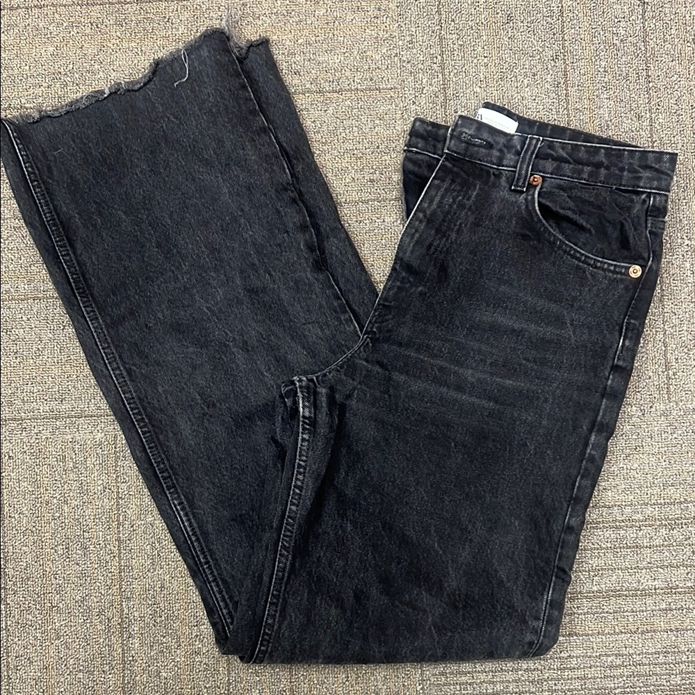 Zara Black Straight Jeans Size 8